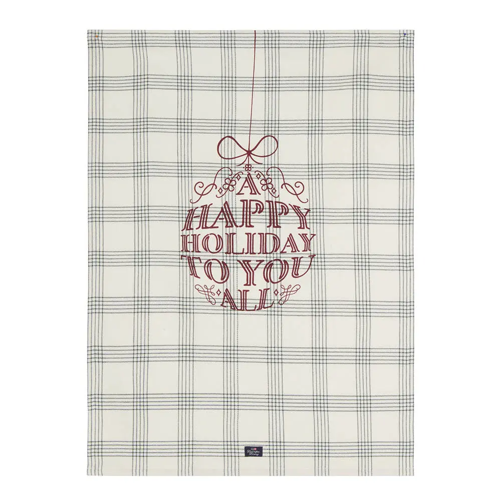 Original Keittiöpyyhe Happy Holiday 50x70 cm Valkoinen/Vihreä