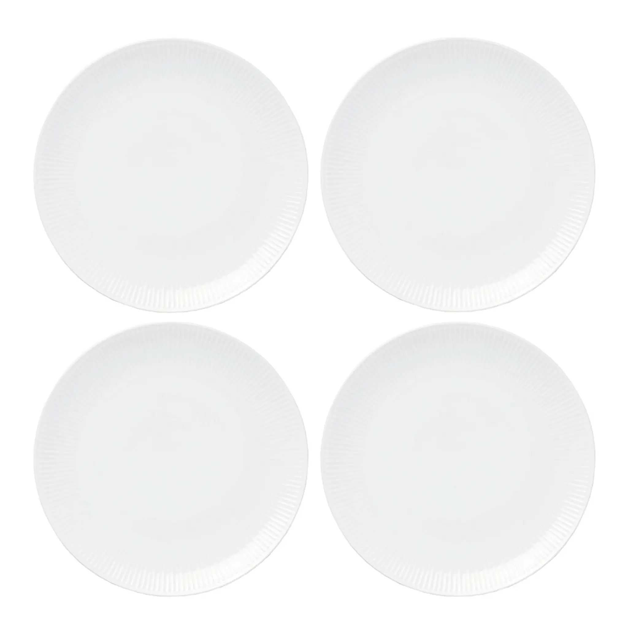 Aida Relief Tallrik 22 cm 4-pack Vit