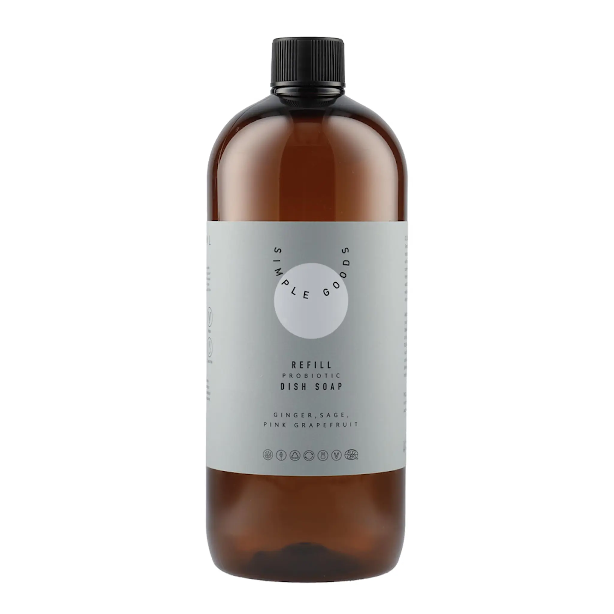 Simple Goods Grapefruit refill diskmedel 1000 ml ljusblå