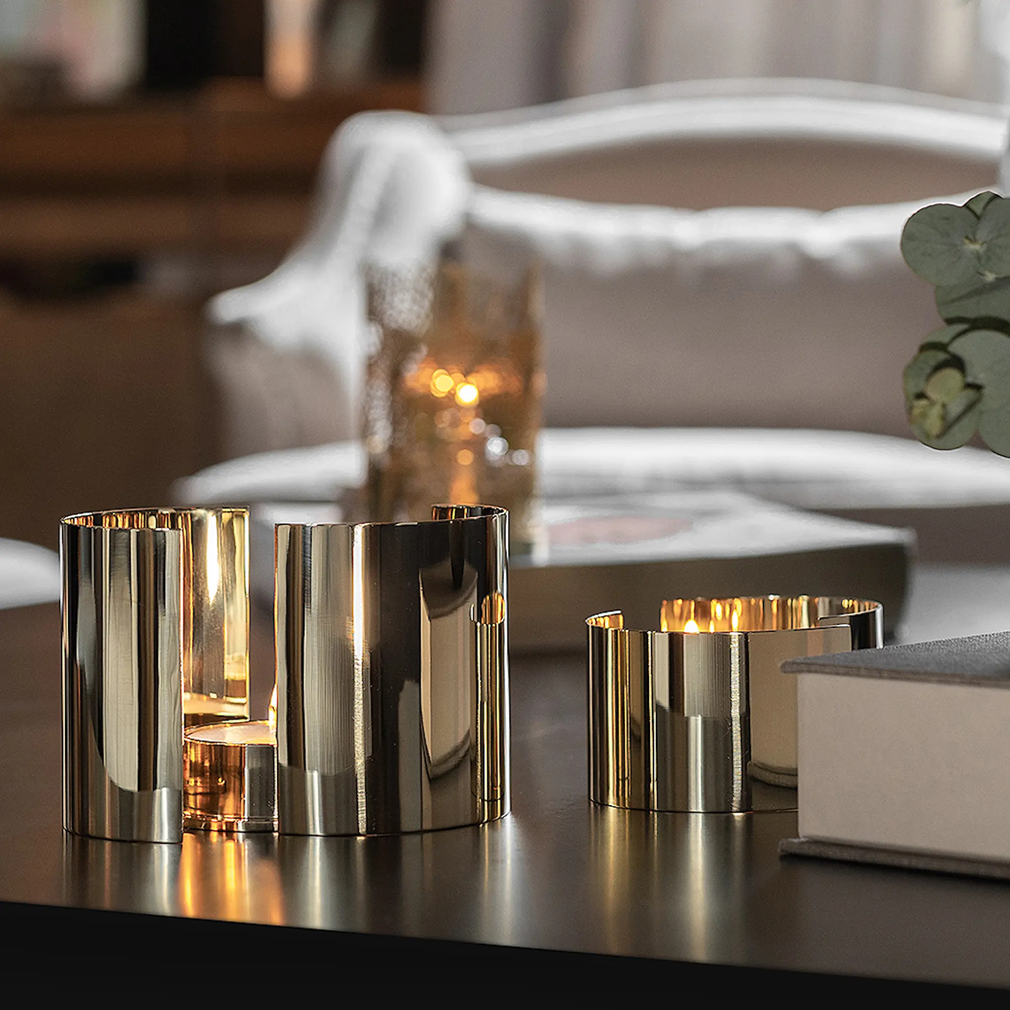 Skultuna Infinity Kynttilälyhty 3 osaa 6 cm Messinki