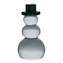 Snögubbe med hatt 9,2 cm grön