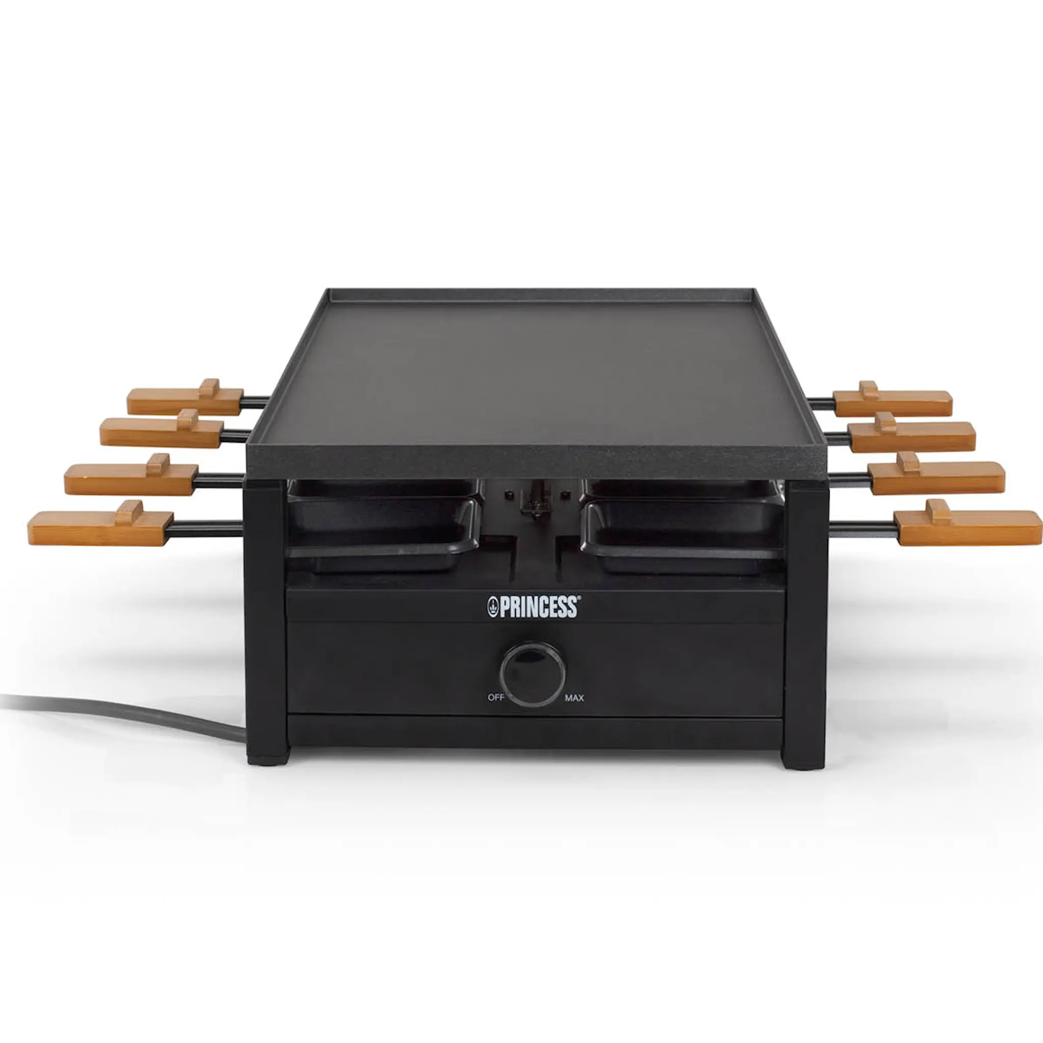PRINCESS Raclette 162655 8 pers 44x25 cm 1300W bambu