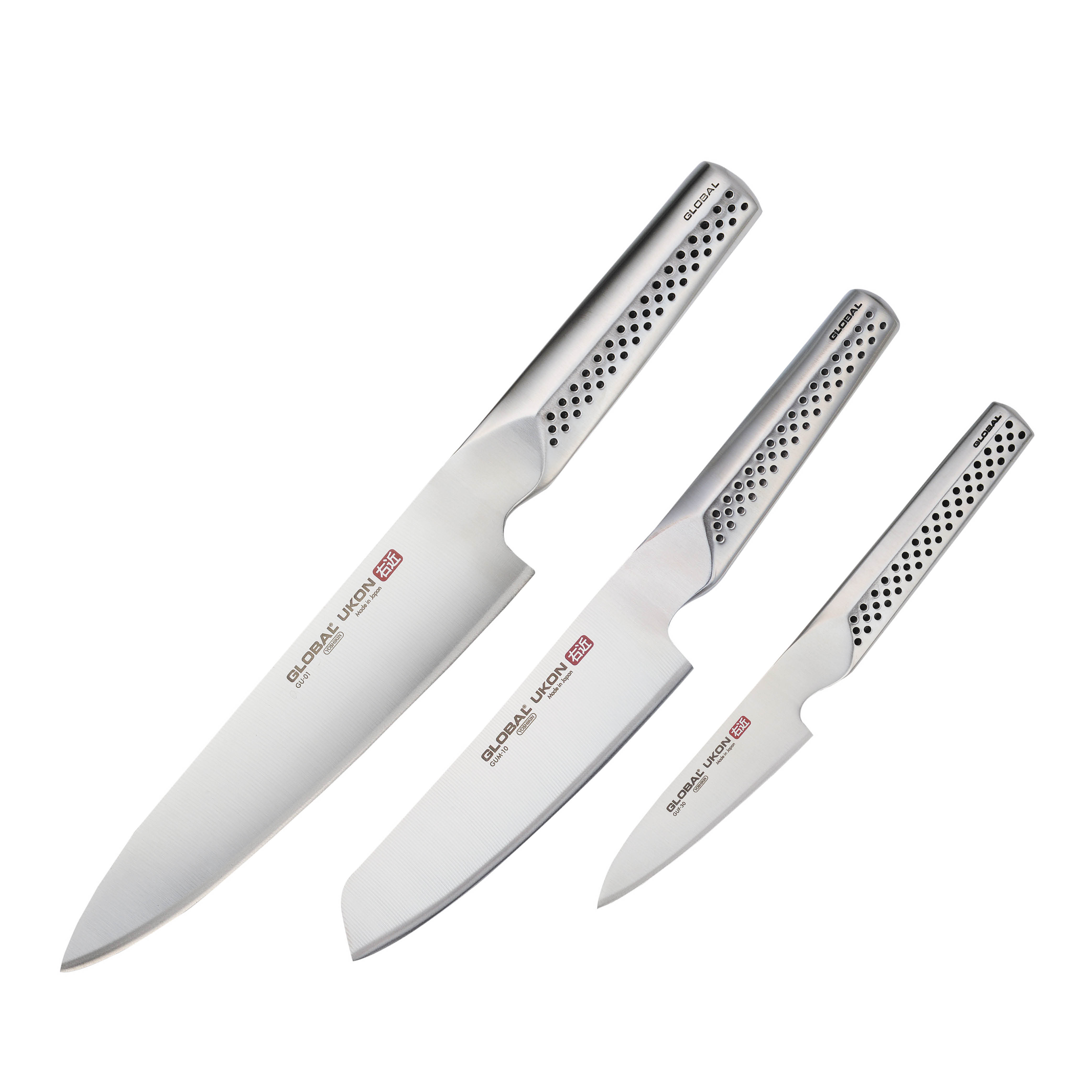 Global Ukon knivsett 3-deler GU-01, GUM-10, GUF-30