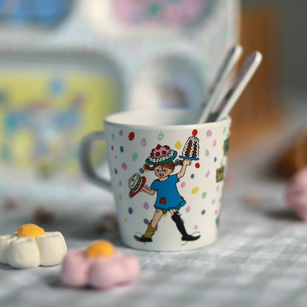 Rätt Start Pippi mugg med handtag 20 cl Födelsedag