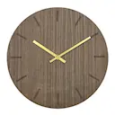 Walnut väggklocka 28 cm valnöt med guldvisare