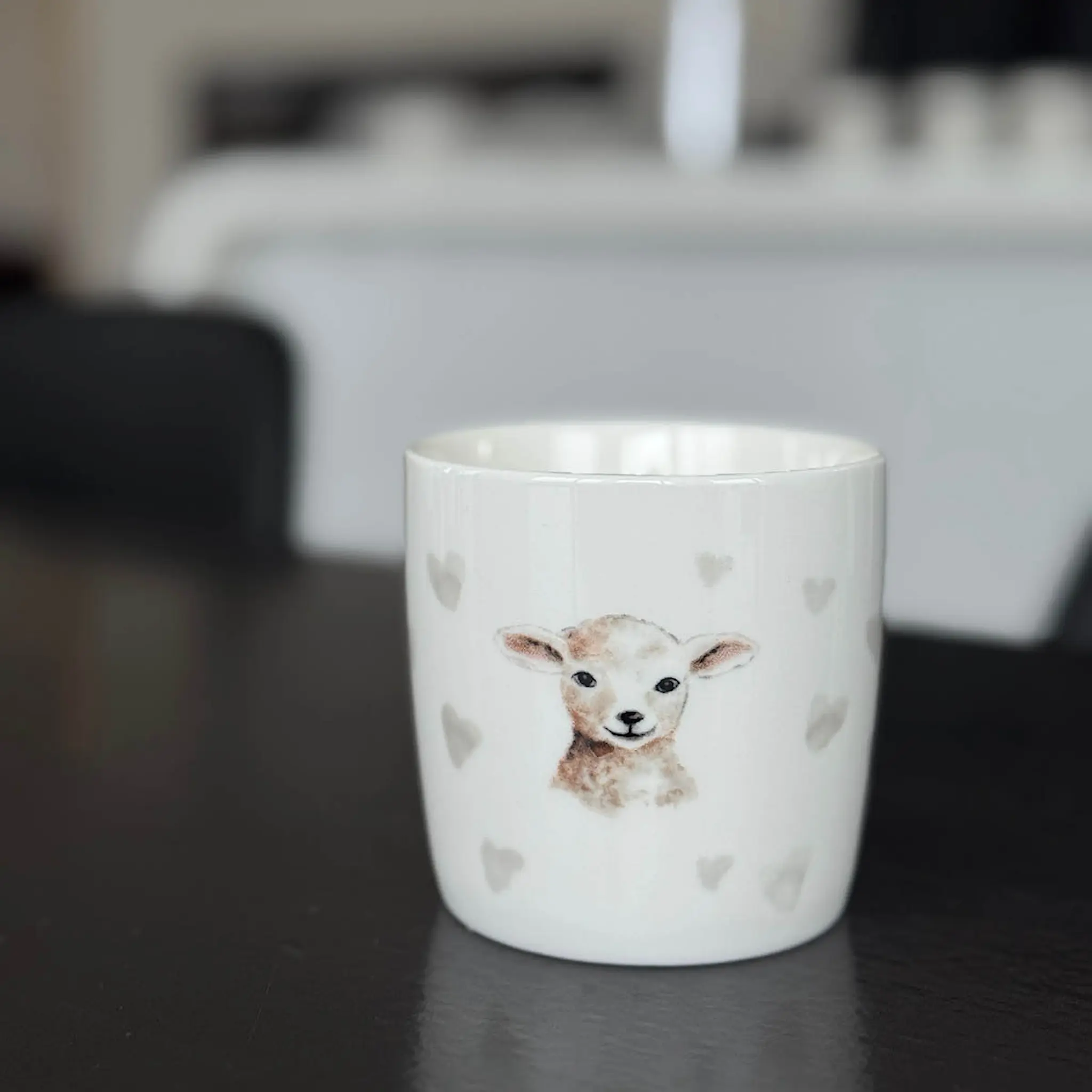 Sögne Home Barnmugg Lamm 25 cl vit