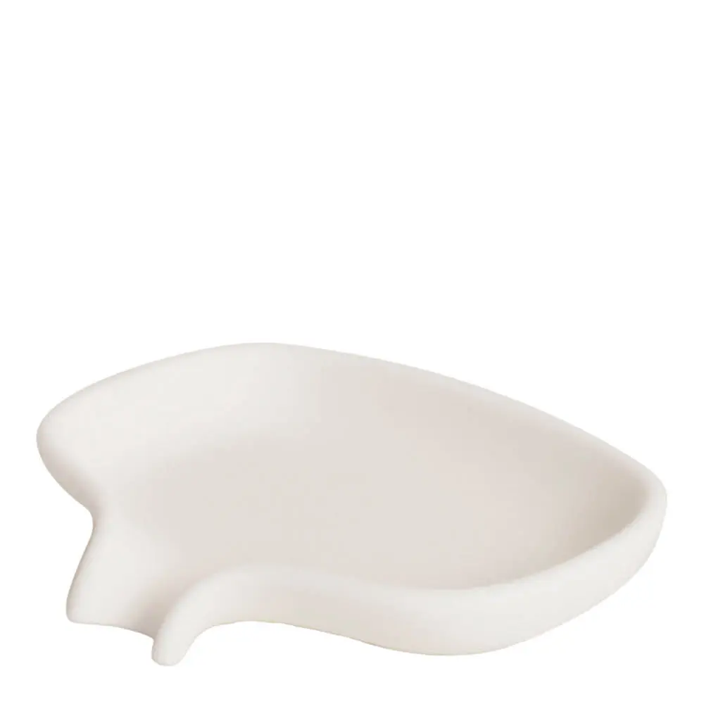 Flow Saippuakuppi itsetyhjentyvä 13,5 cm Silikoni/Valkoinen