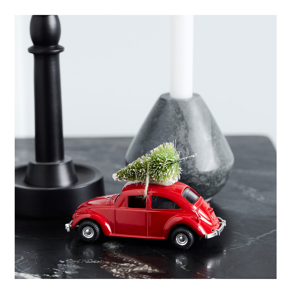 House Doctor Julepynt Bil Mini 8,5 cm rød