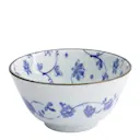 Natsu Karakusa risskål 12x6,4 cm 0,35 L blå/vit