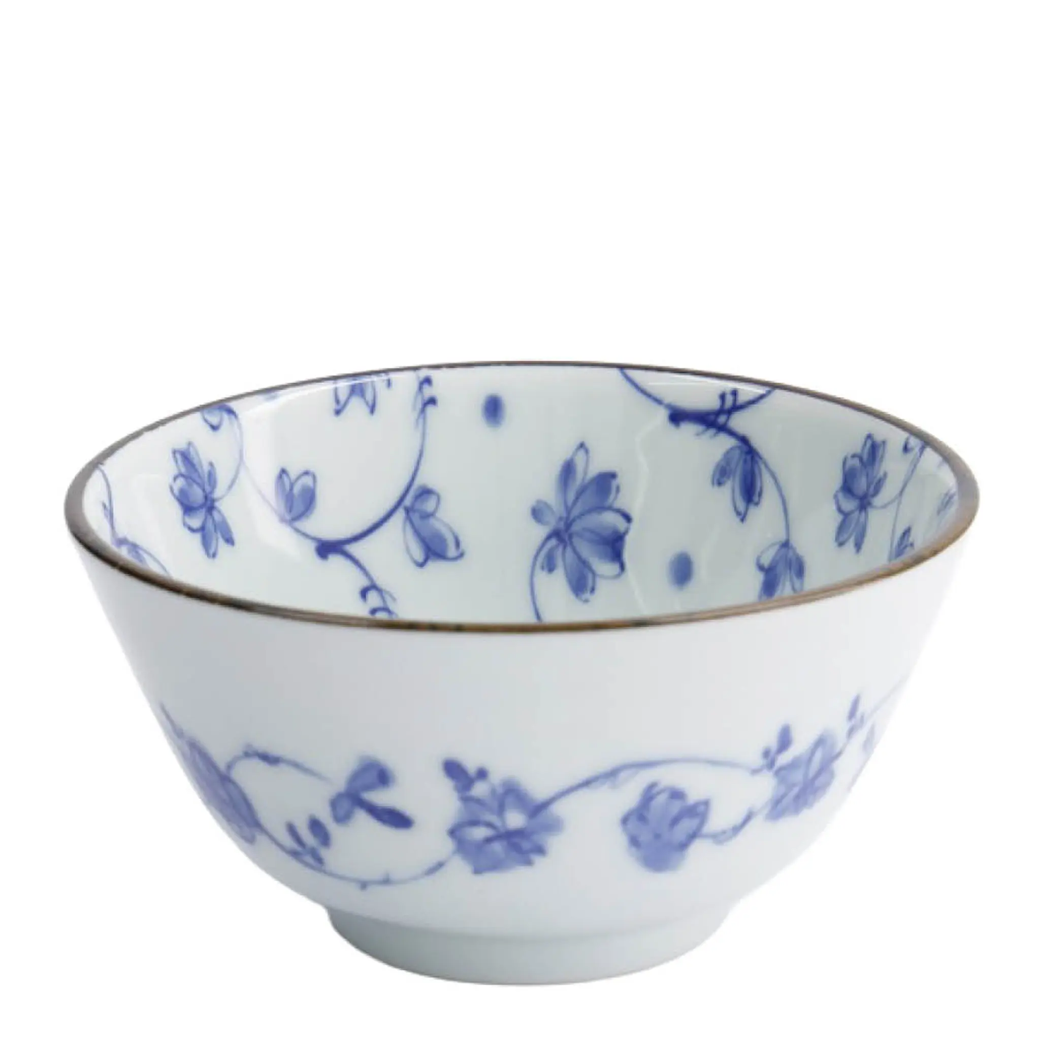 Tokyo Design Studio Natsu Karakusa risskål 12x6,4 cm 0,35 L blå/vit