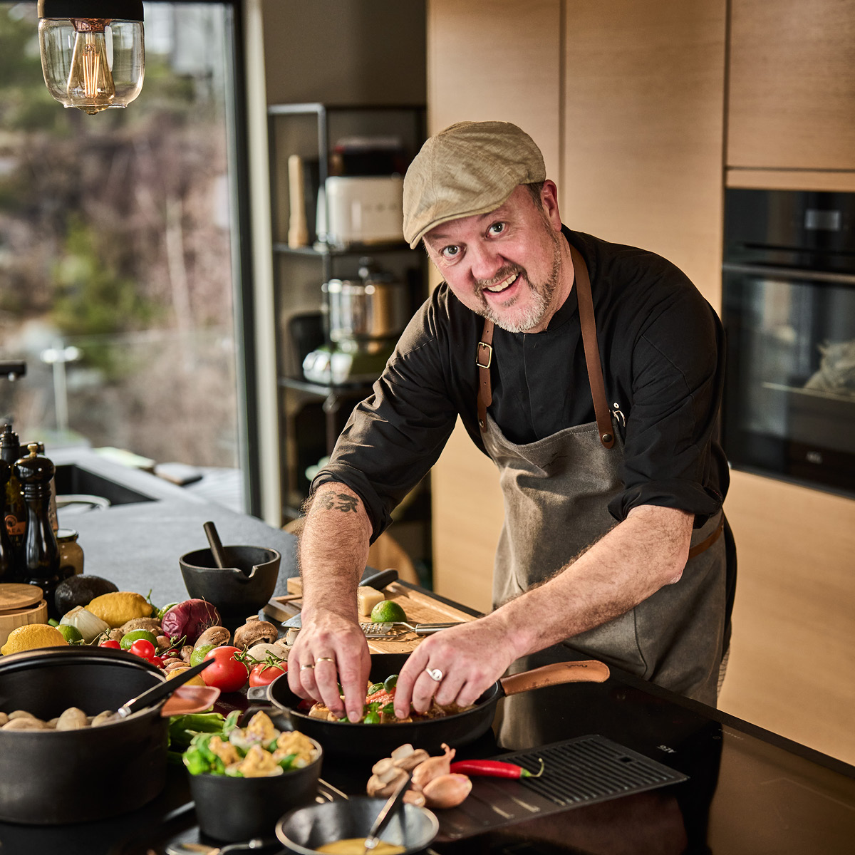 Sabor Moi förkläde canvas går/brun