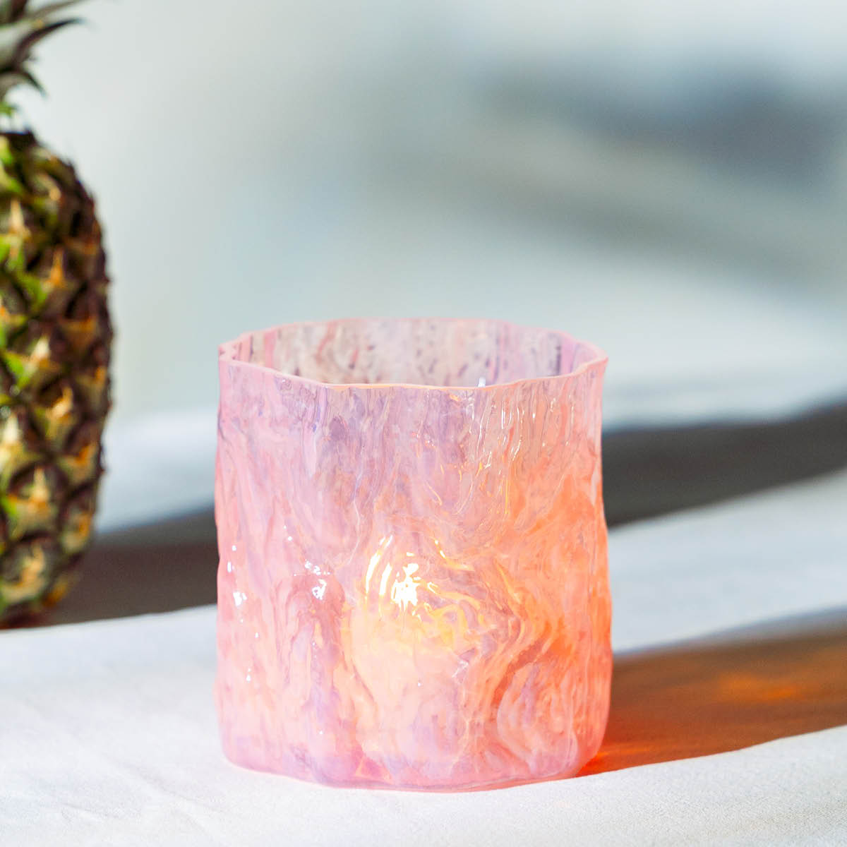 Magnor Bark ljuslykta 12 cm rosa