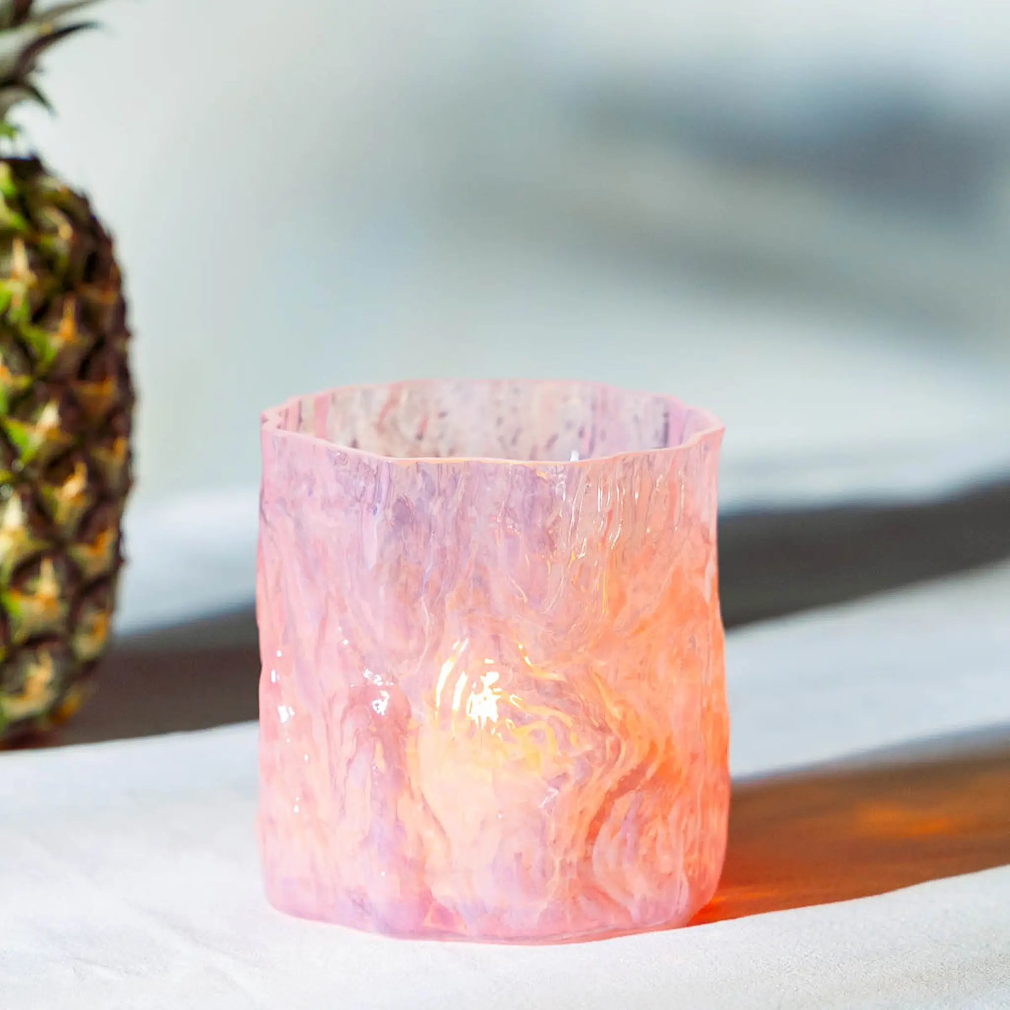 Magnor Bark ljuslykta 12 cm rosa