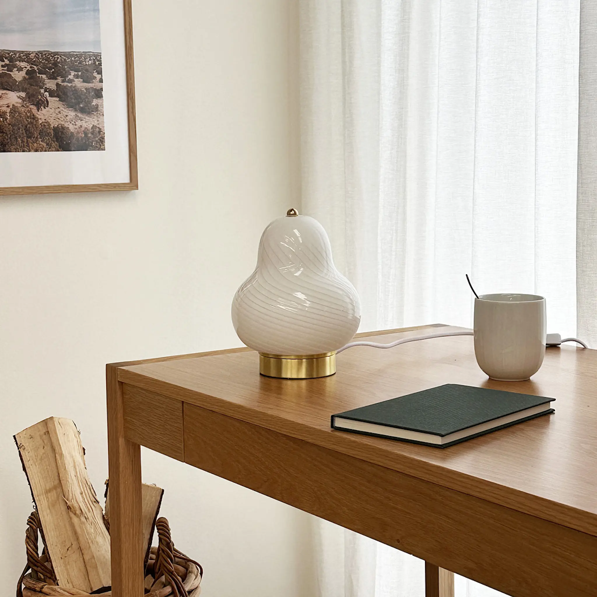 Dyberg Larsen Lucy bordslampa 21,5 cm vit