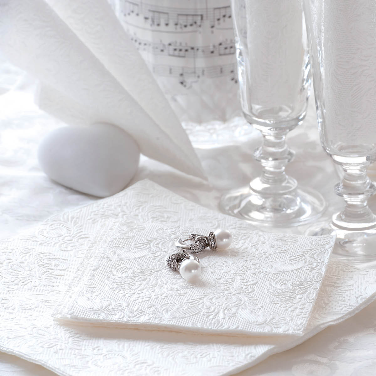 Ambiente Elegance serviett 40x40 cm 15 stk White