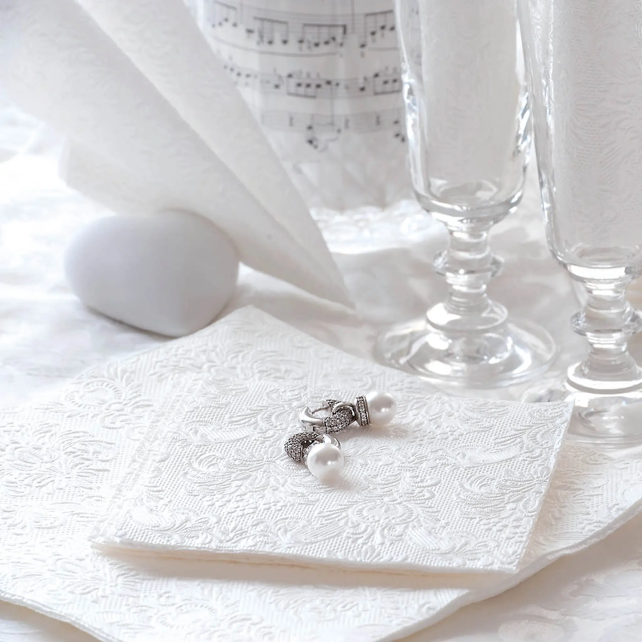 Ambiente Elegance servett 40x40 cm 15-pack White