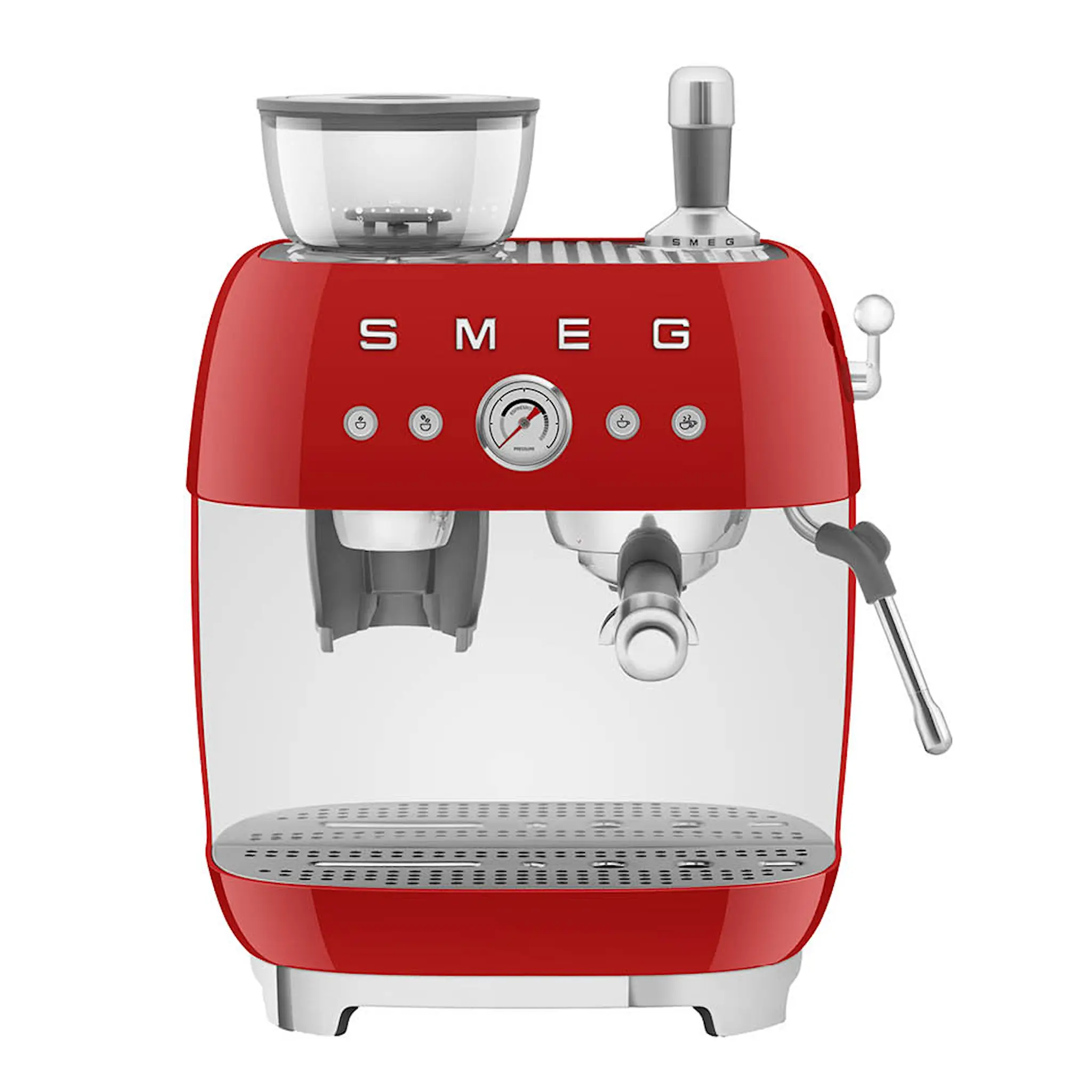 Smeg Smeg Manuell Kaffemaskin med Kvarn EGF03 Röd