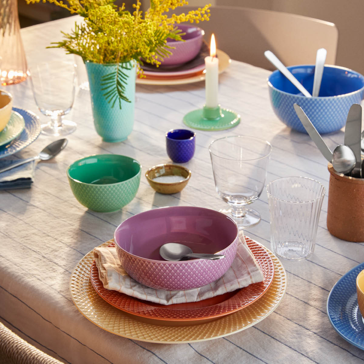 Lyngby Porcelæn Rhombe Color skål 11 cm grønn