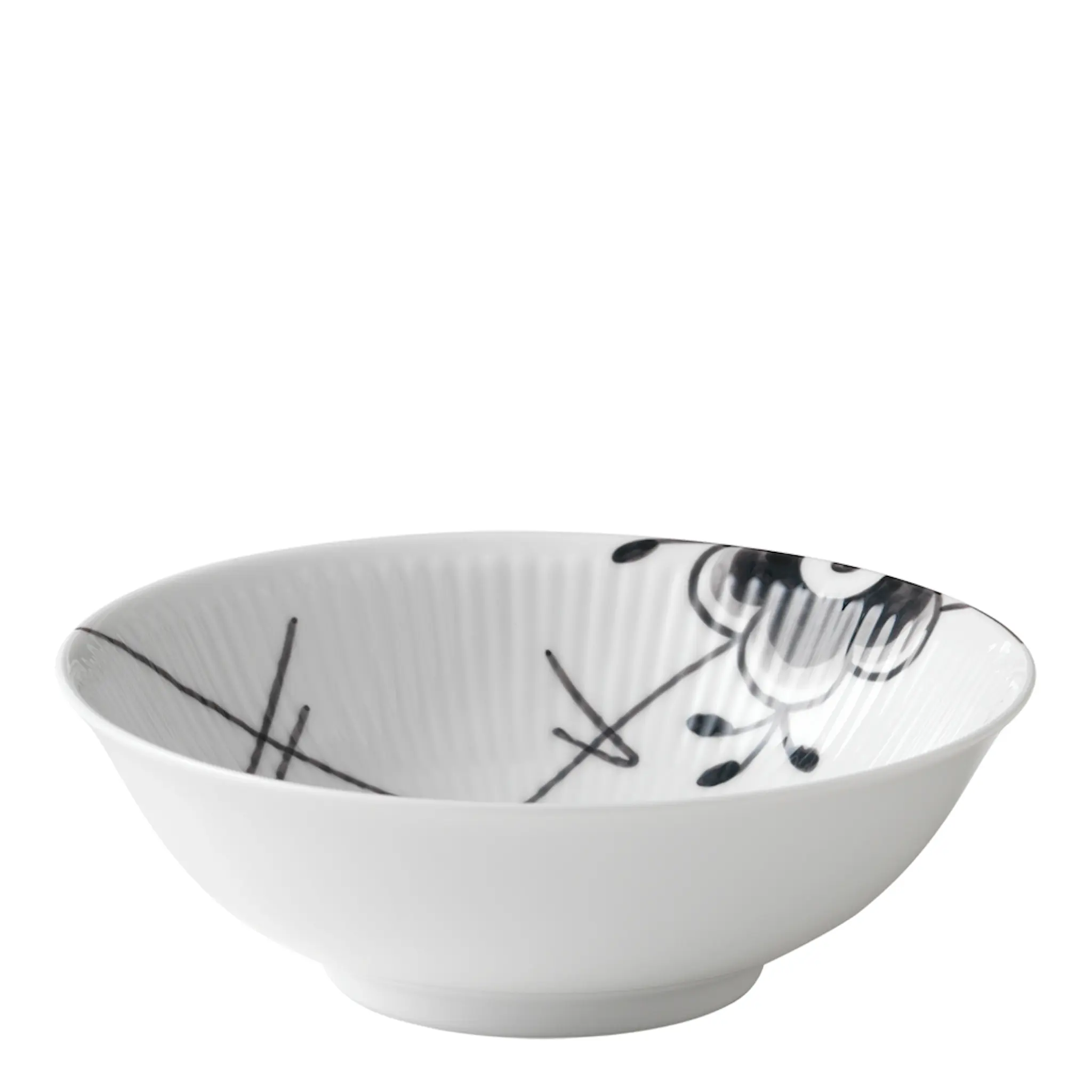 Royal Copenhagen Black Fluted Mega Skål 16 cm 35 cl