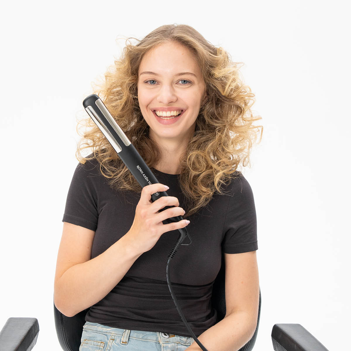 OBH Nordica Björn Axèn Straight & Curl Pro rettetang 3128 svart/krom