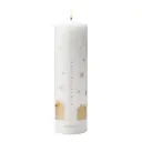 Jul 2025 kalenderljus 20 cm vit/guld