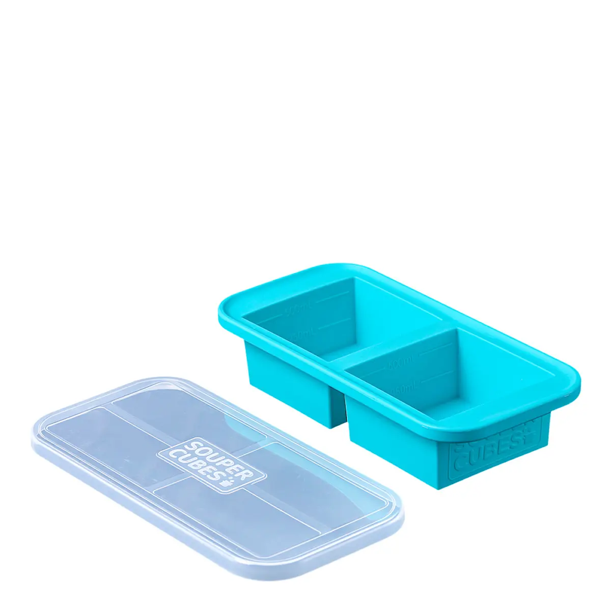 Souper Cubes Matförvaring och Lock Silikon 2-cup 2x500 ml