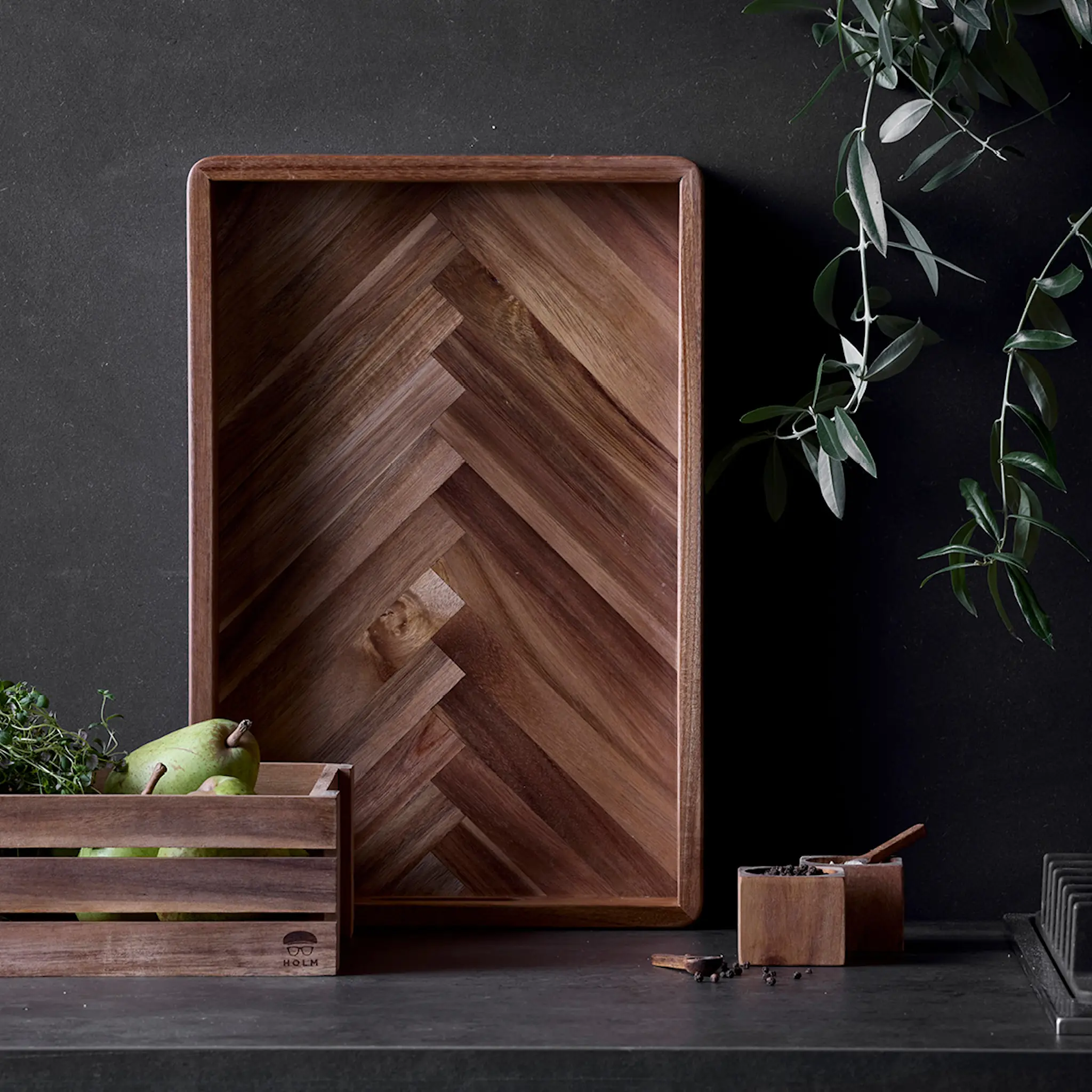 Holm Bricka 45,7x30,5x6,3 cm akaciaträ