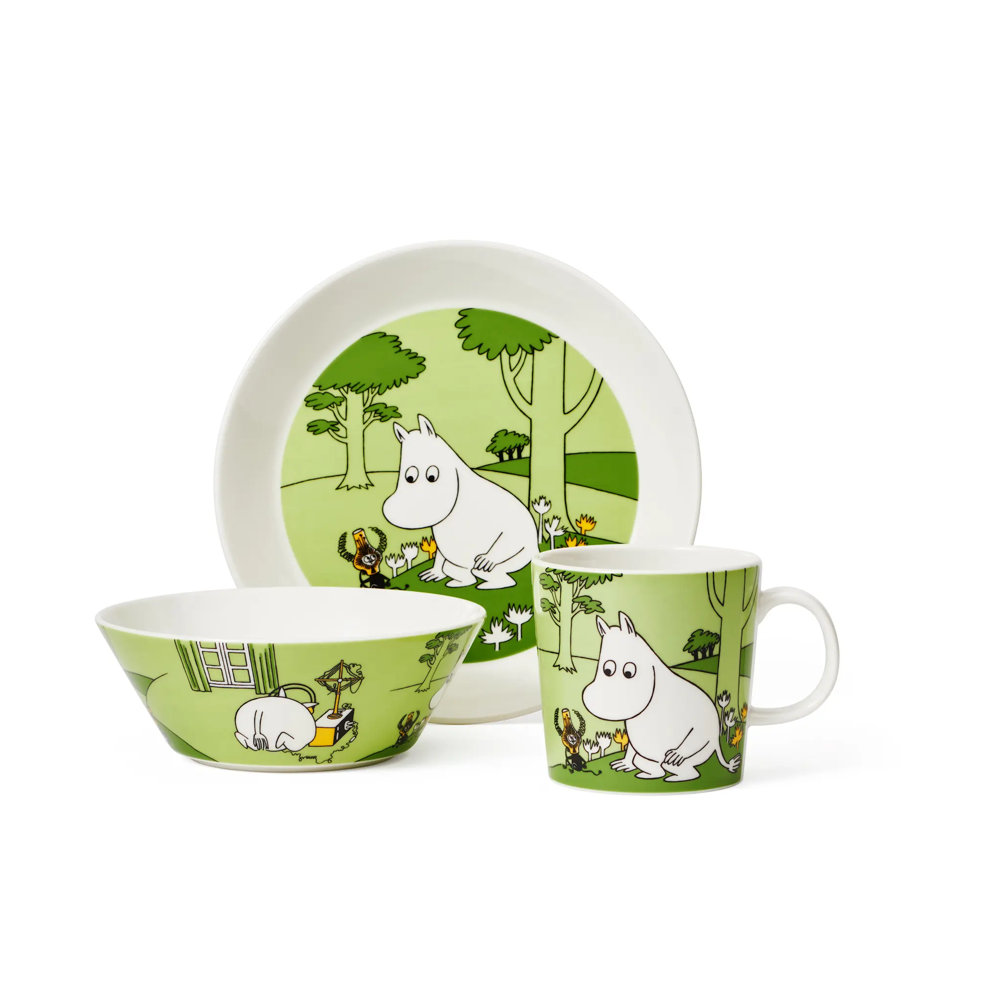 Moomin Arabia Muumi Lautanen Muumipeikko 19 cm Nurmenvihreä