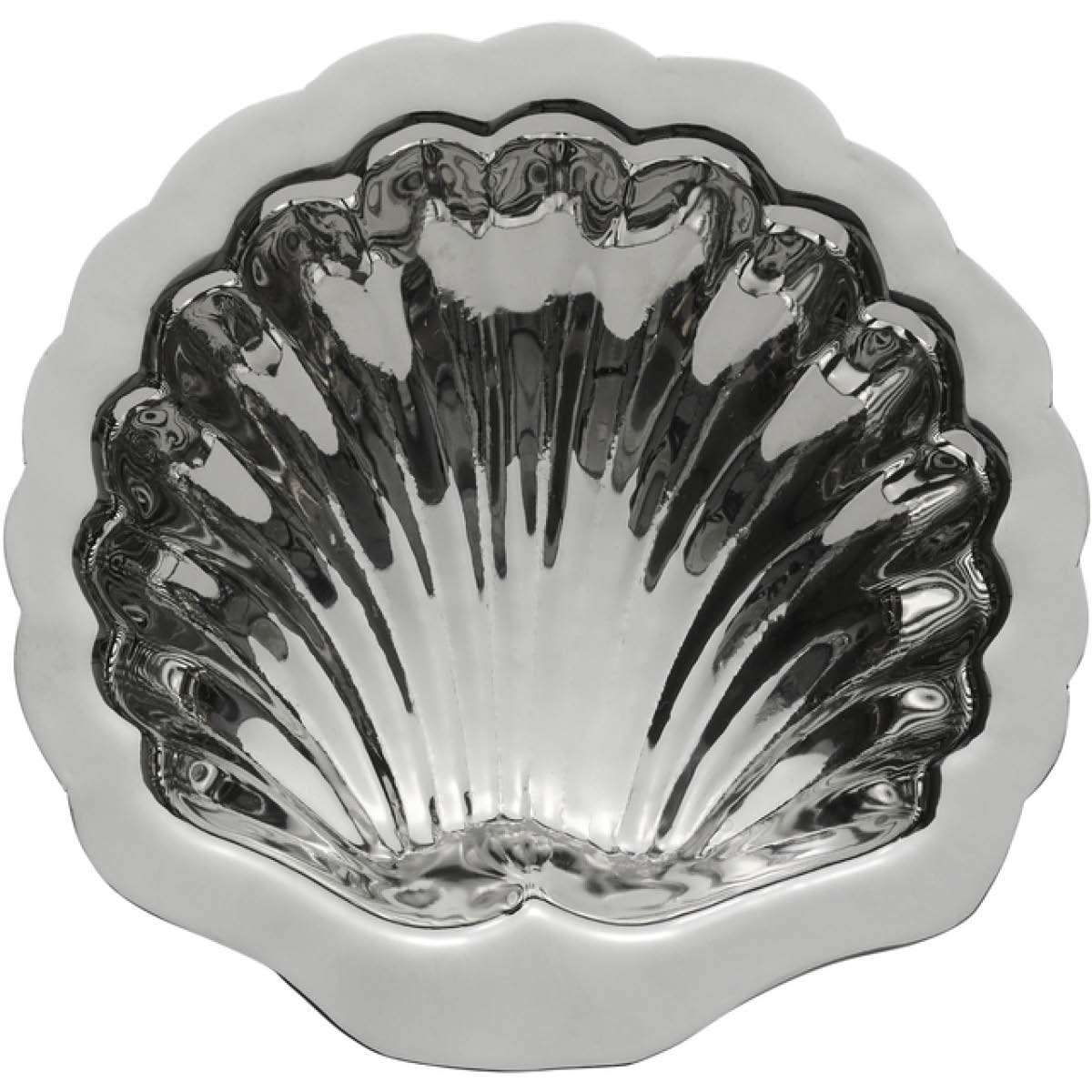 Lene Bjerre Scallia serveringsfat snäcka 12,5 cm silver