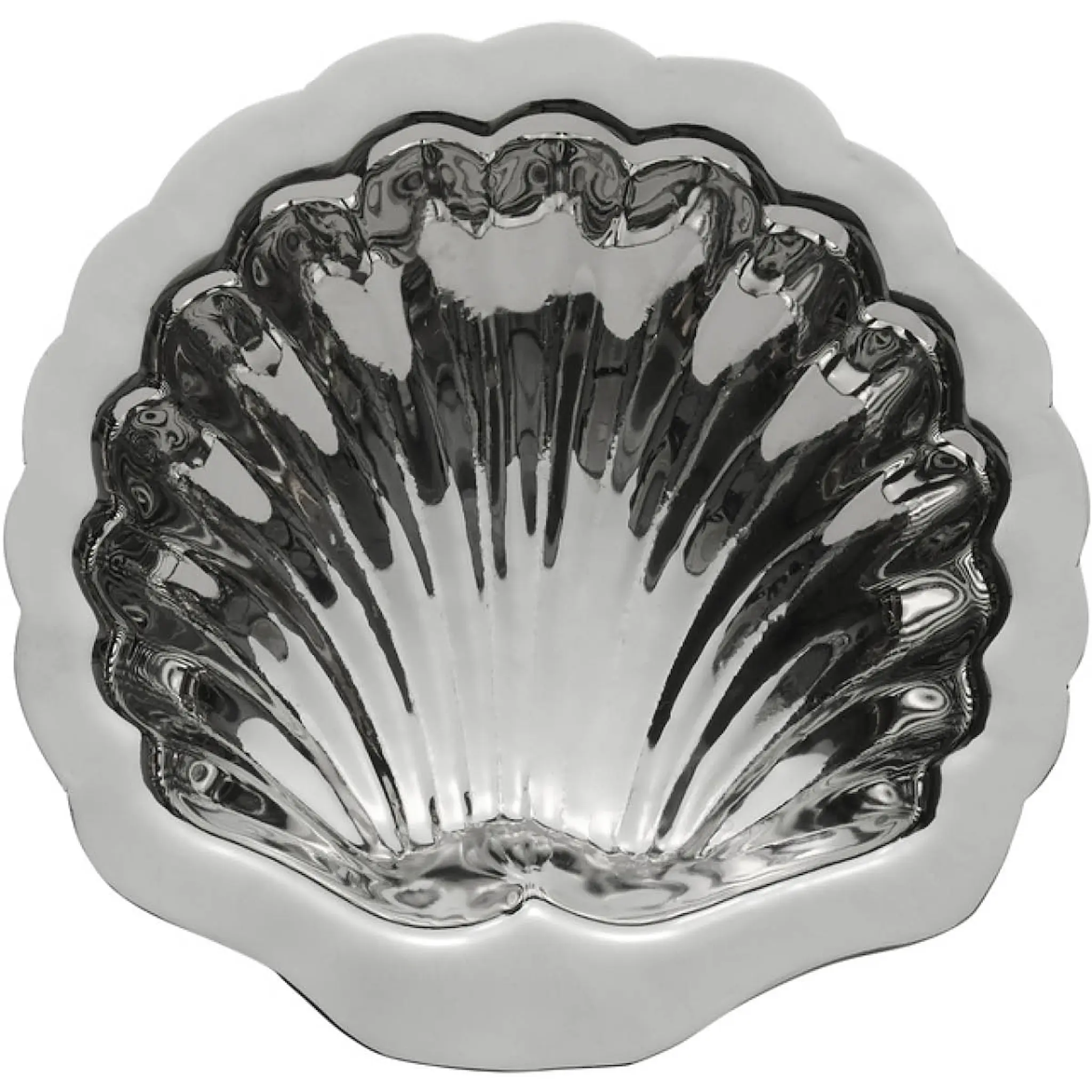Lene Bjerre Scallia serveringsfat snäcka 12,5 cm silver