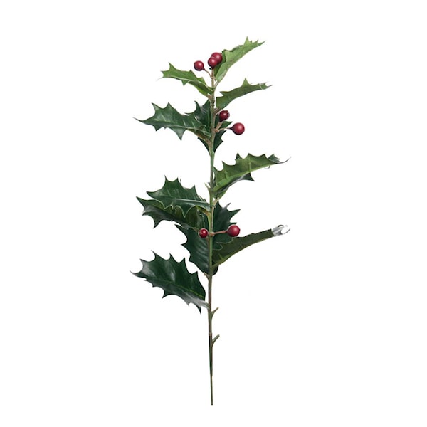 Järnekskvist konstgjord snittblomma 48 cm röd