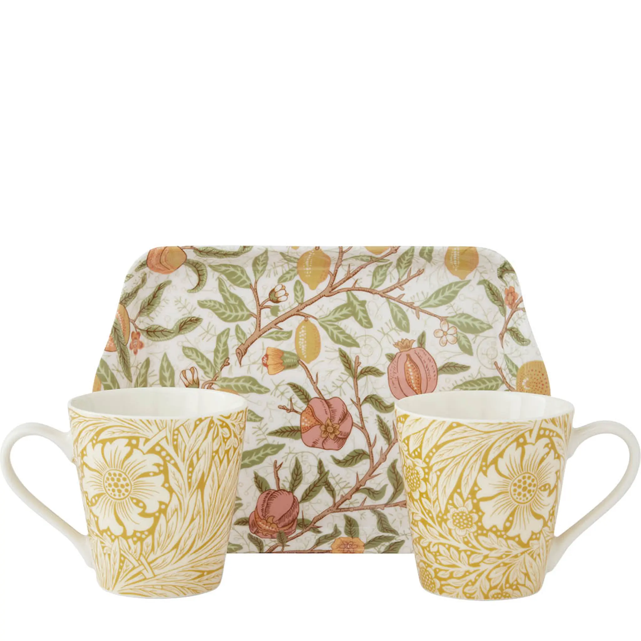 Spode Fruits & Marigold Muki 18 cl ja tarjotin 3 osaa