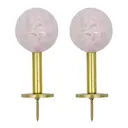 Ball väggkrok 8x4 cm 4-pack mässing/rosa