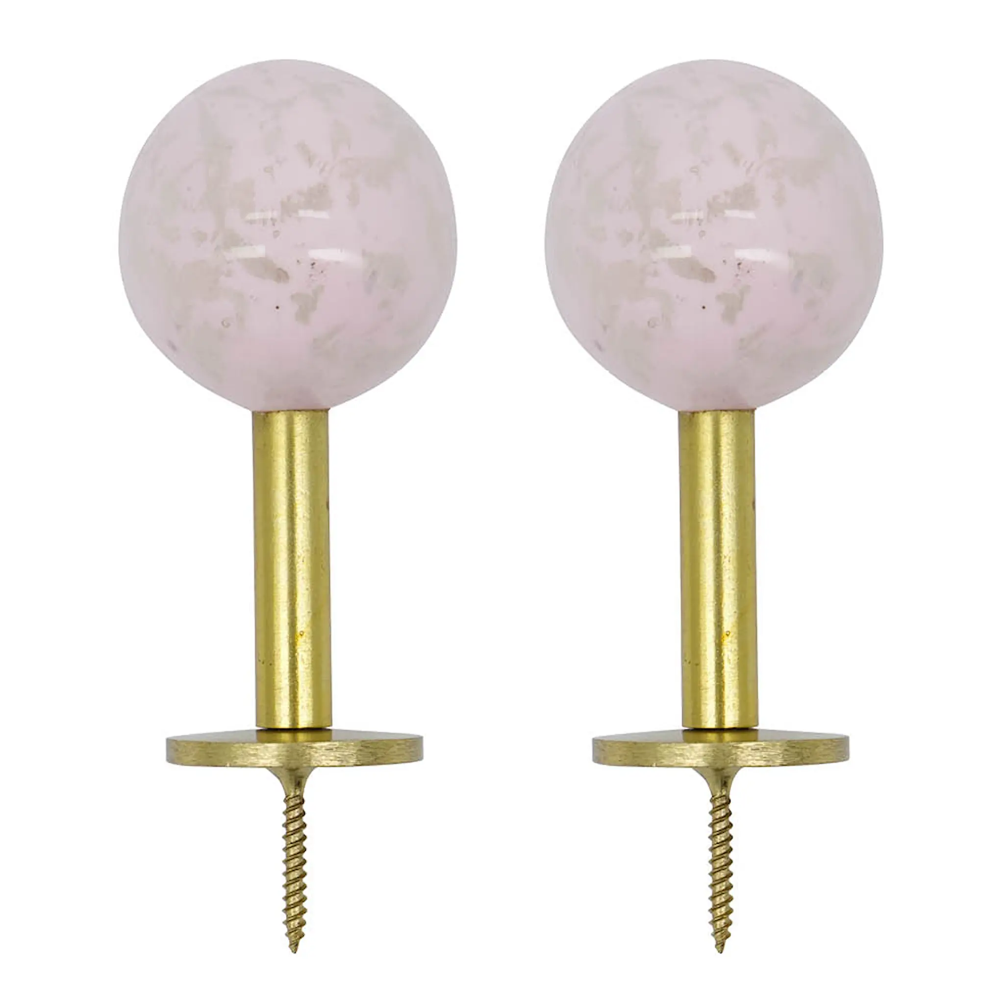 House Doctor Ball väggkrok 8x4 cm 4-pack mässing/rosa
