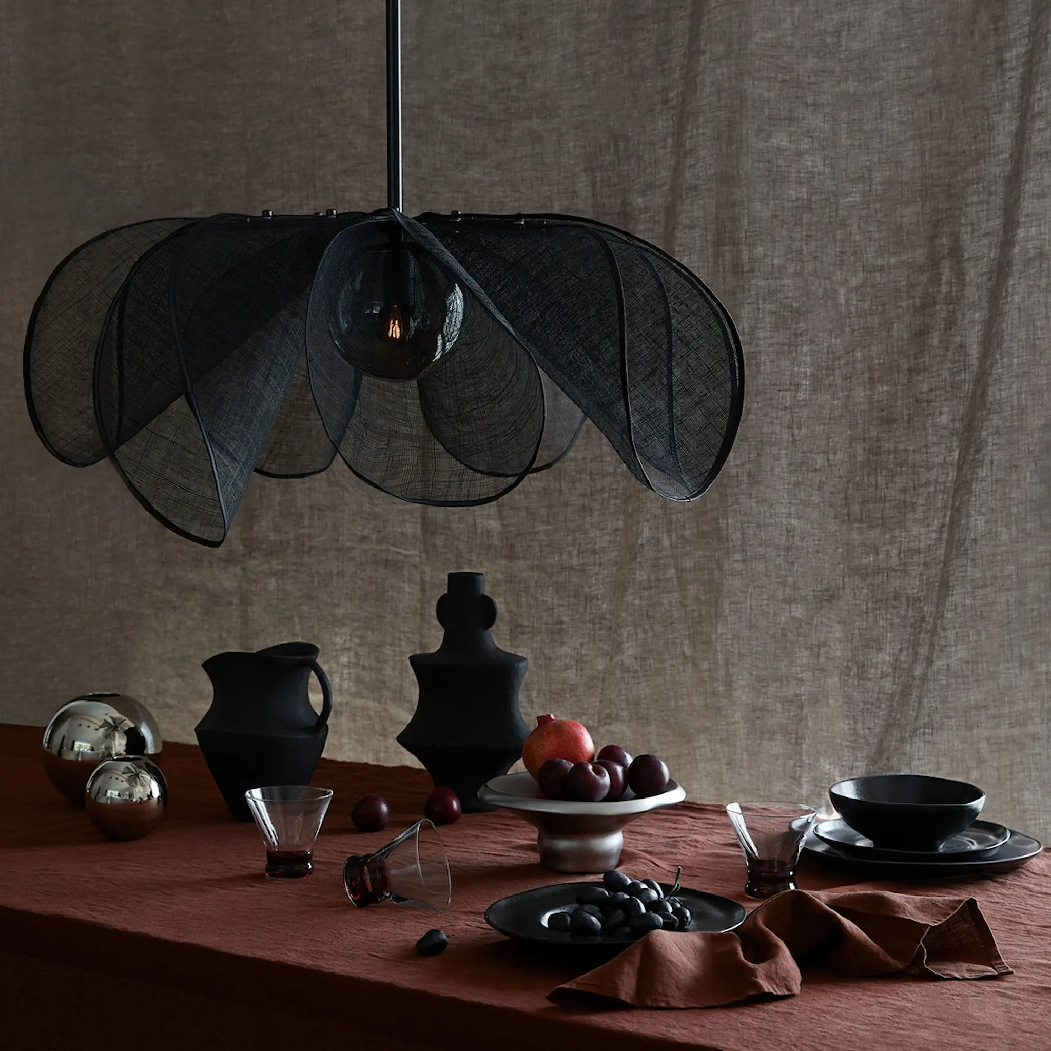 Markslöjd Styrka taklampa 75 cm svart