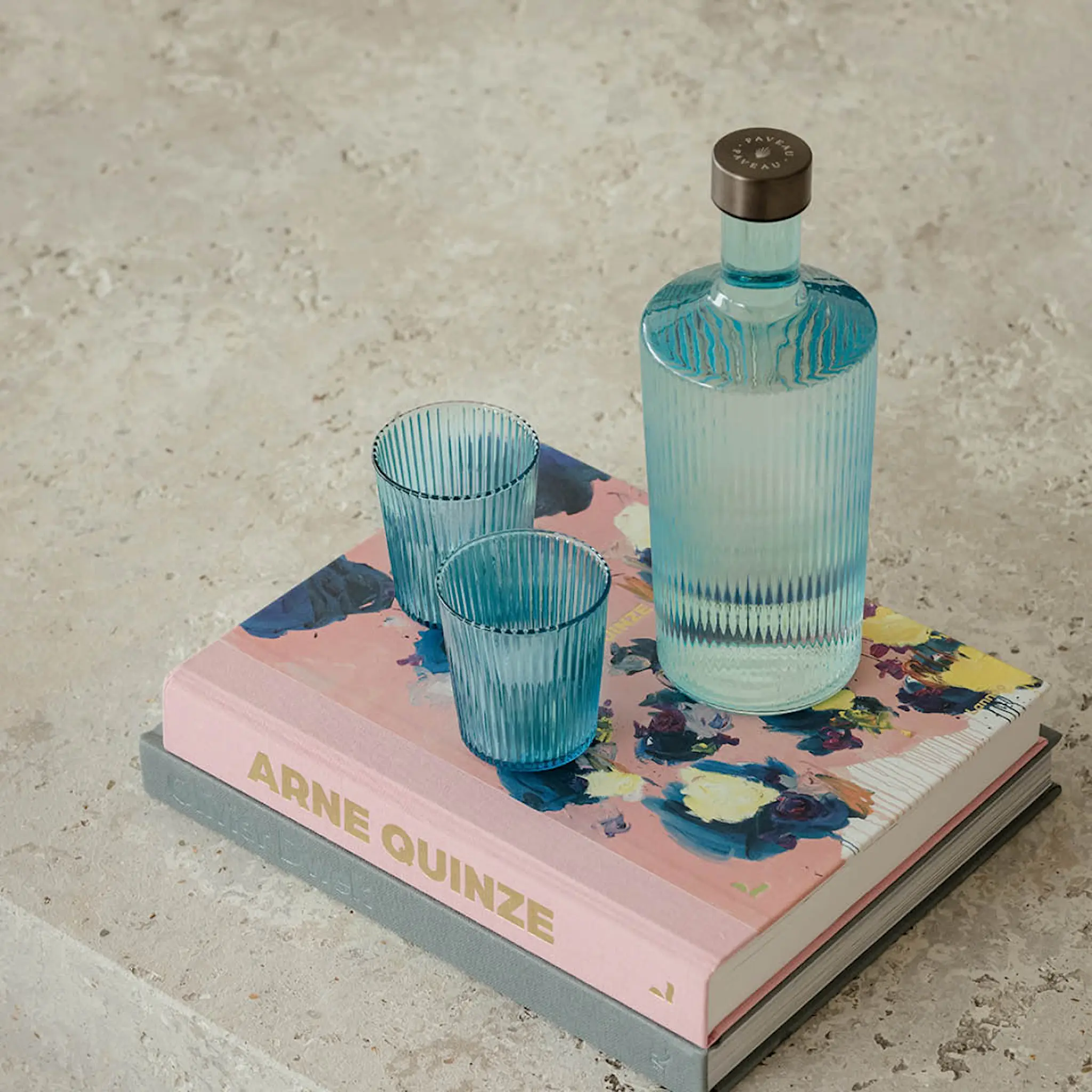 Paveau Ribbed Elegance glas Lucky 25 cl turkos
