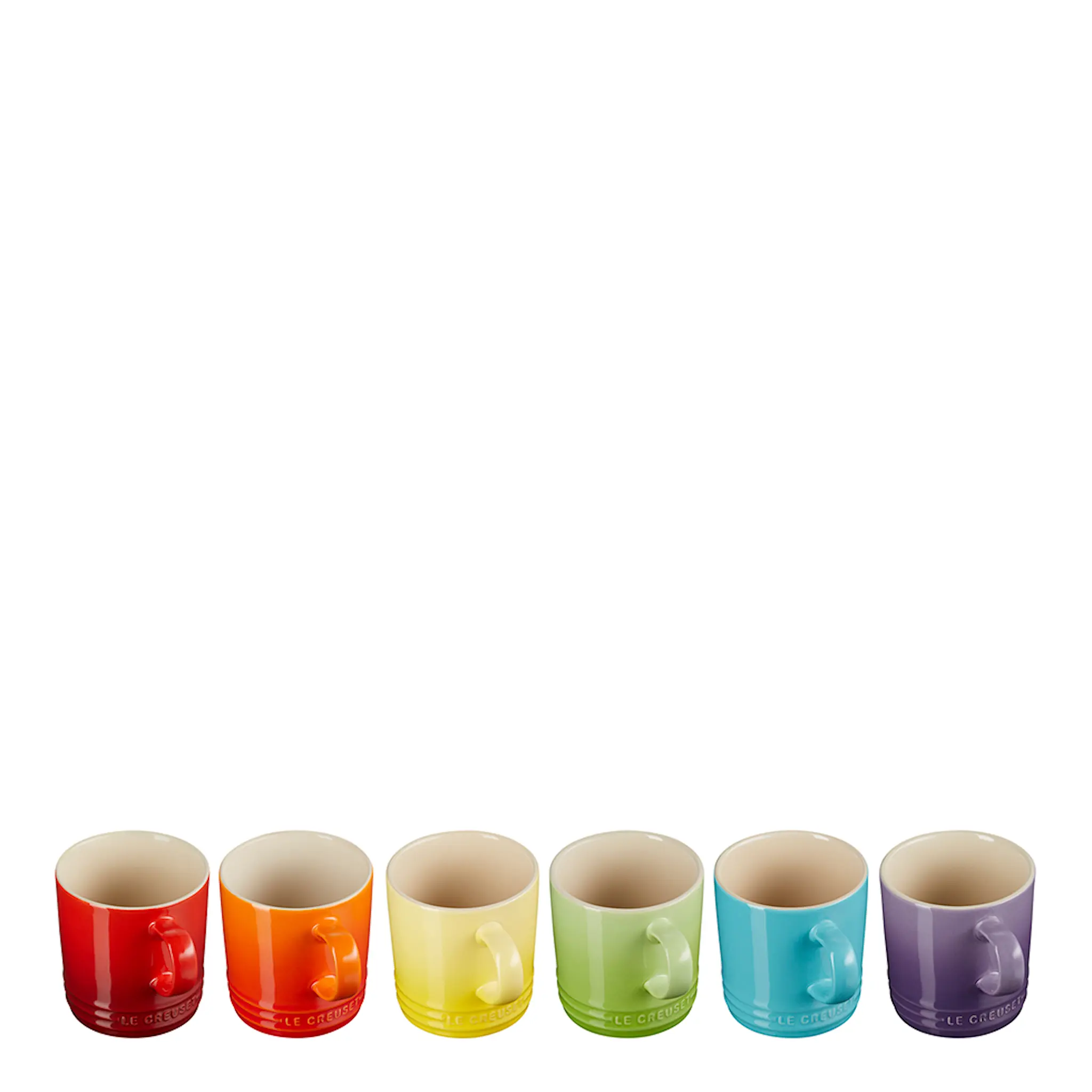 Le Creuset Rainbow Cappuchinomugg 20 cl 6-pack