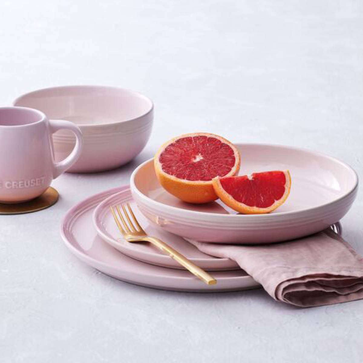 Le Creuset Coupe Collection middagstallerken 27 cm shell pink