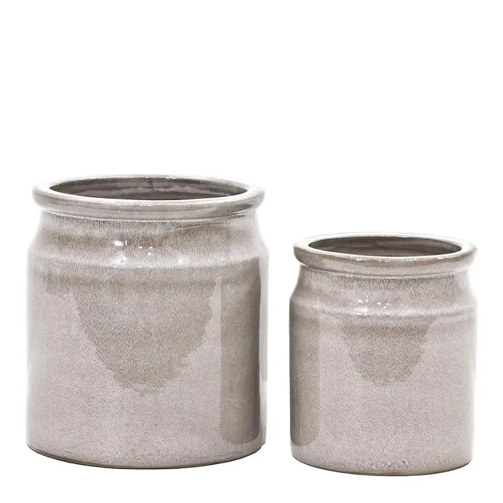 KrusXL Kukkaruukku 17/22 cm 2 kpl Harmaa