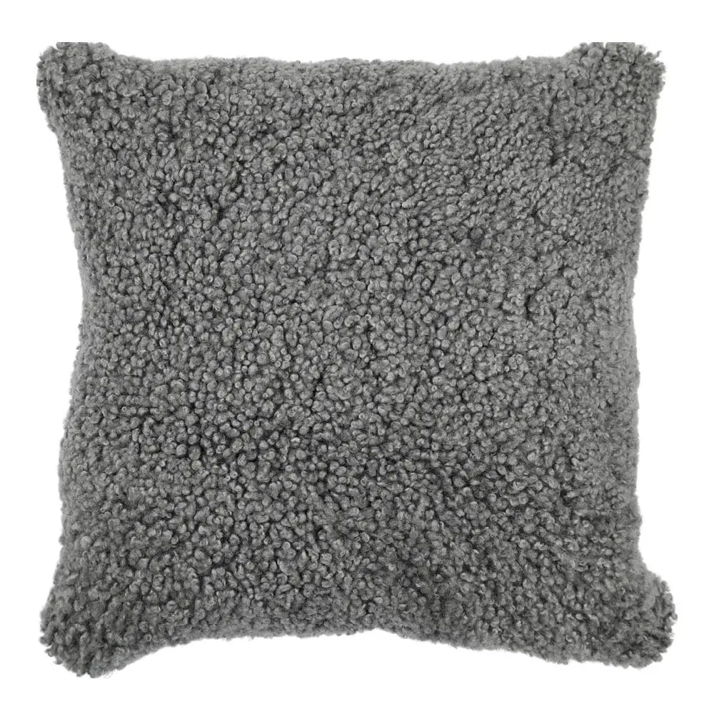 Tyynynpäällinen New Zealand lampa lyhyt villa 40x40 cm skandinaavinen vaaleanharmaa