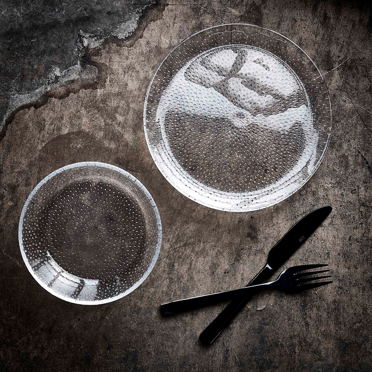 Aida Raw Glass Bead Middagstallrik 27 cm Klar