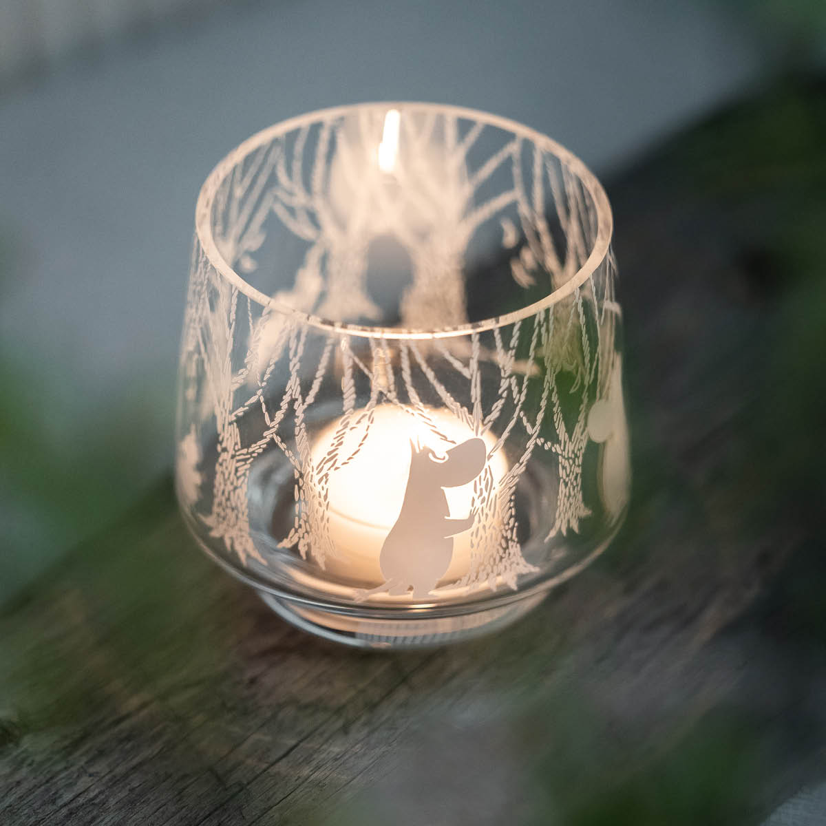 Muurla Mumin ljuslykta / vas 8 cm I skogen