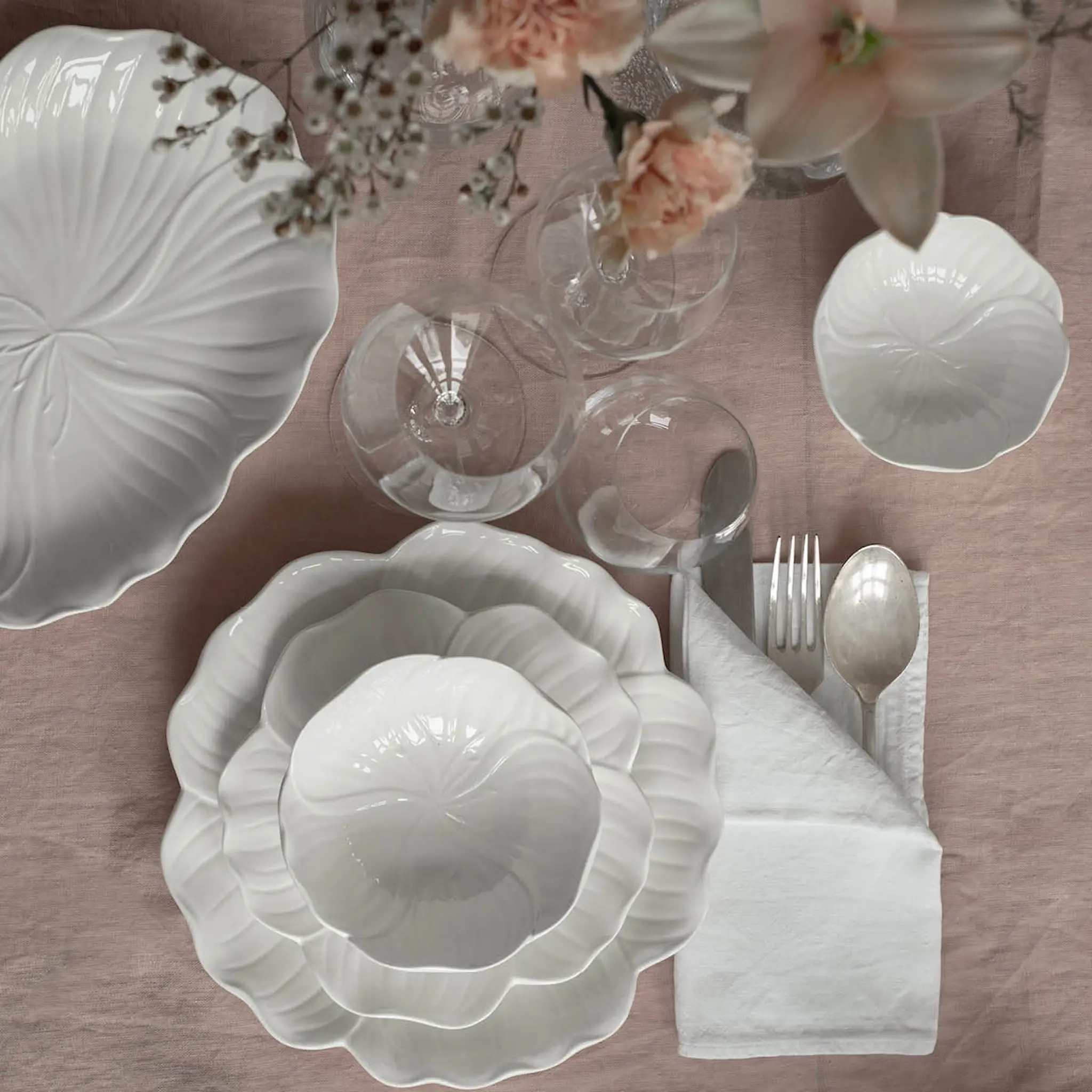 Stiernholm Flora serveringsfat 28x22 cm vit