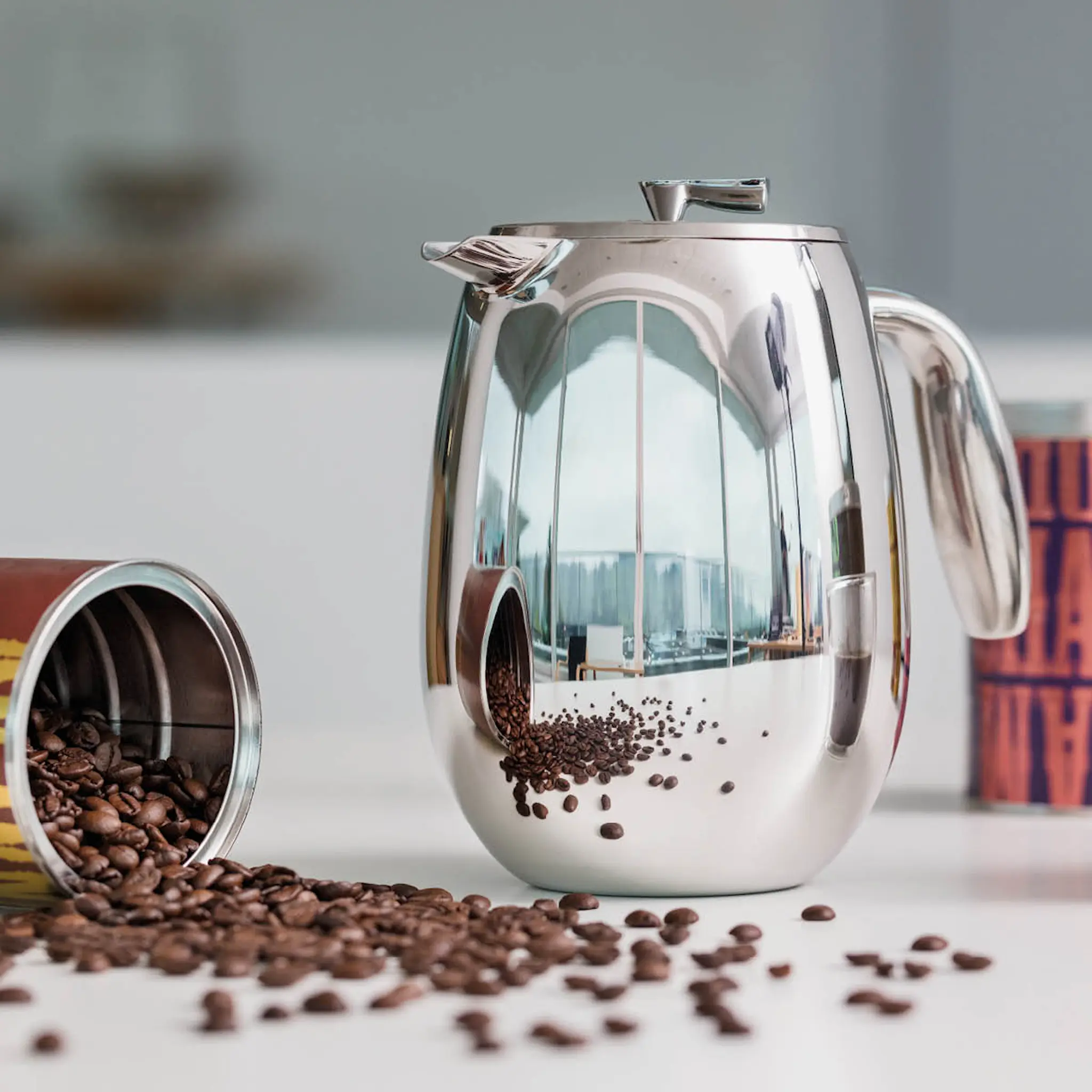 Bodum Columbia Dubbeltvåggad Presskanna 12 Koppar 1,5L Matt Krom