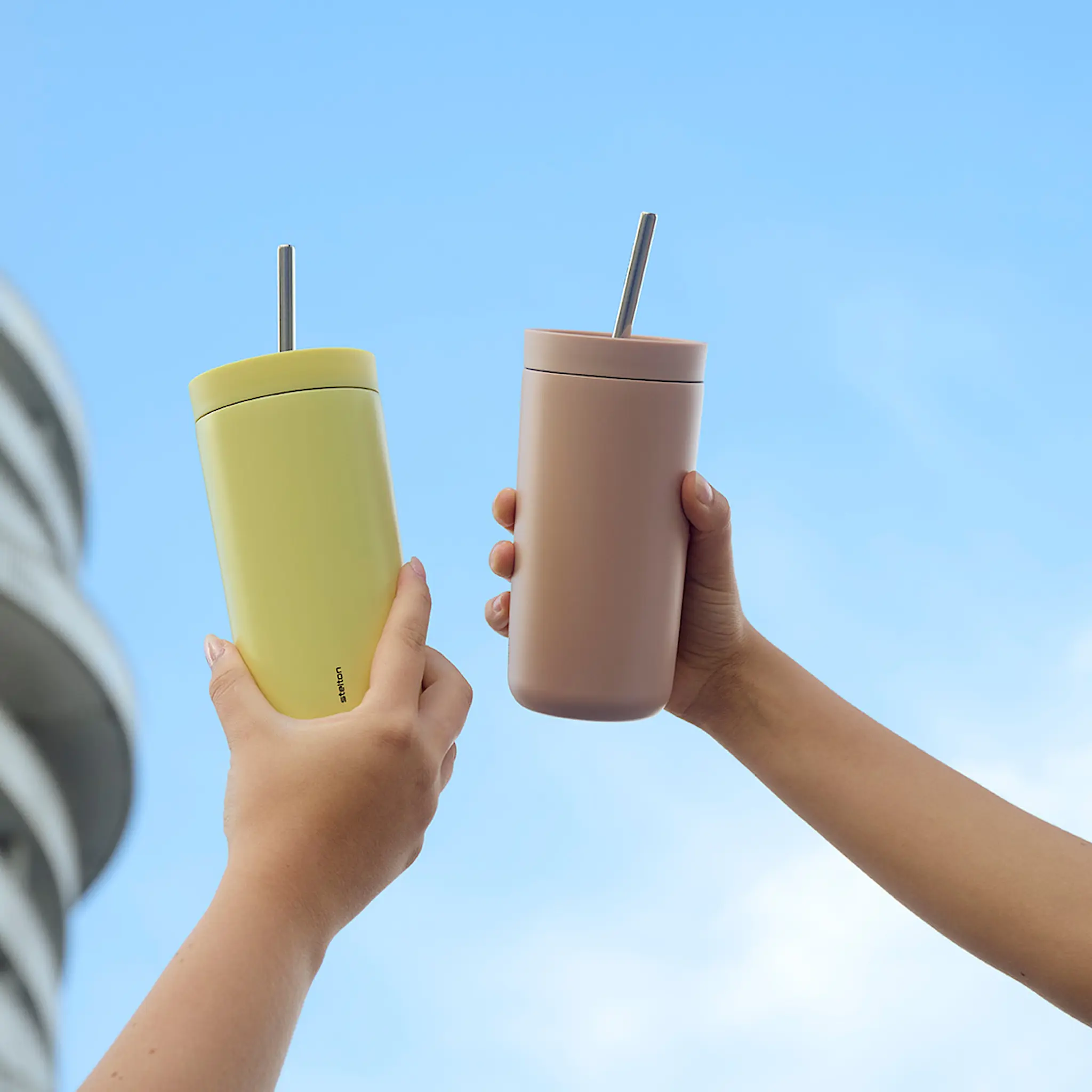 Stelton To Go Sip termosmugg med sugrör 40 cl laevis