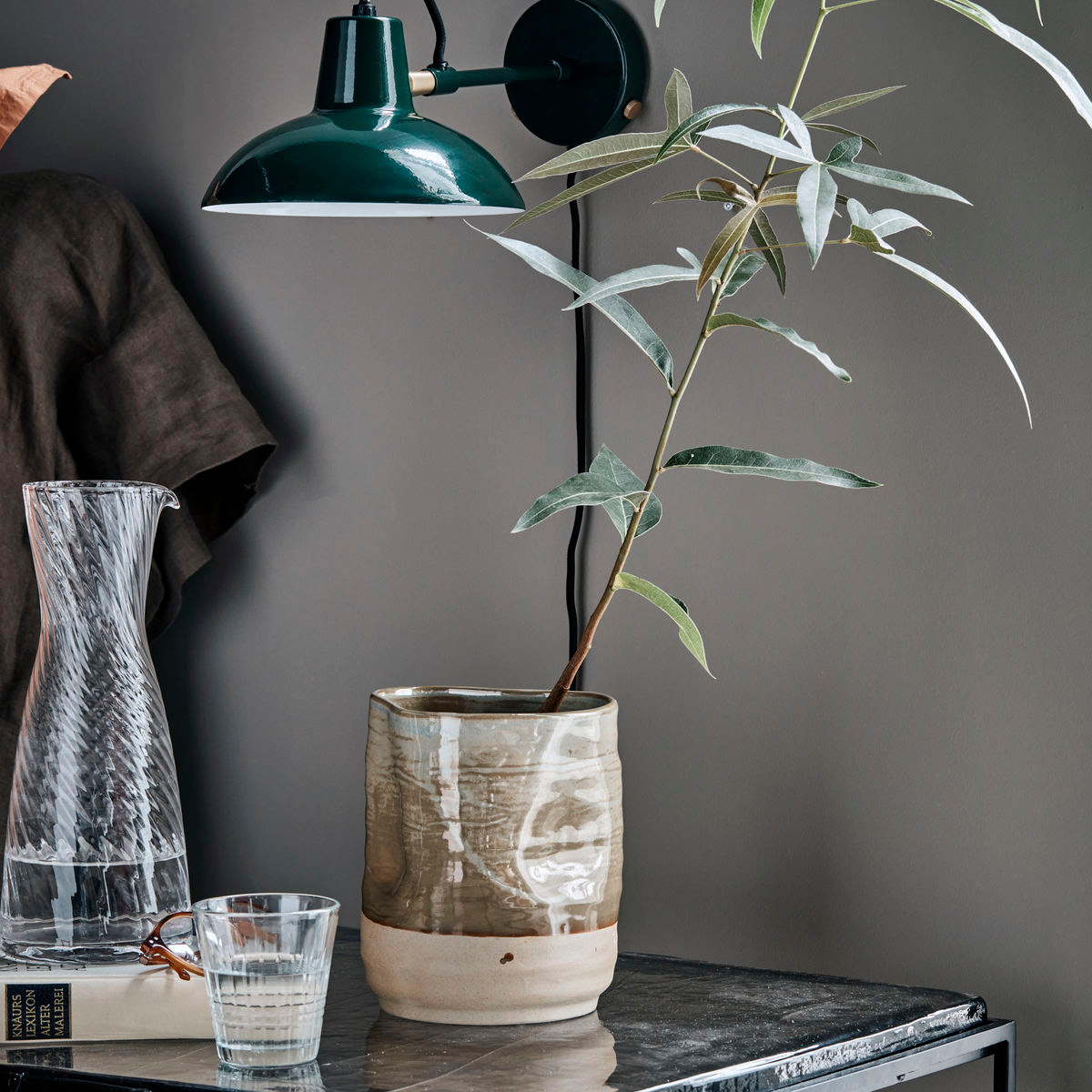 House Doctor Happy kruka 17 cm khaki