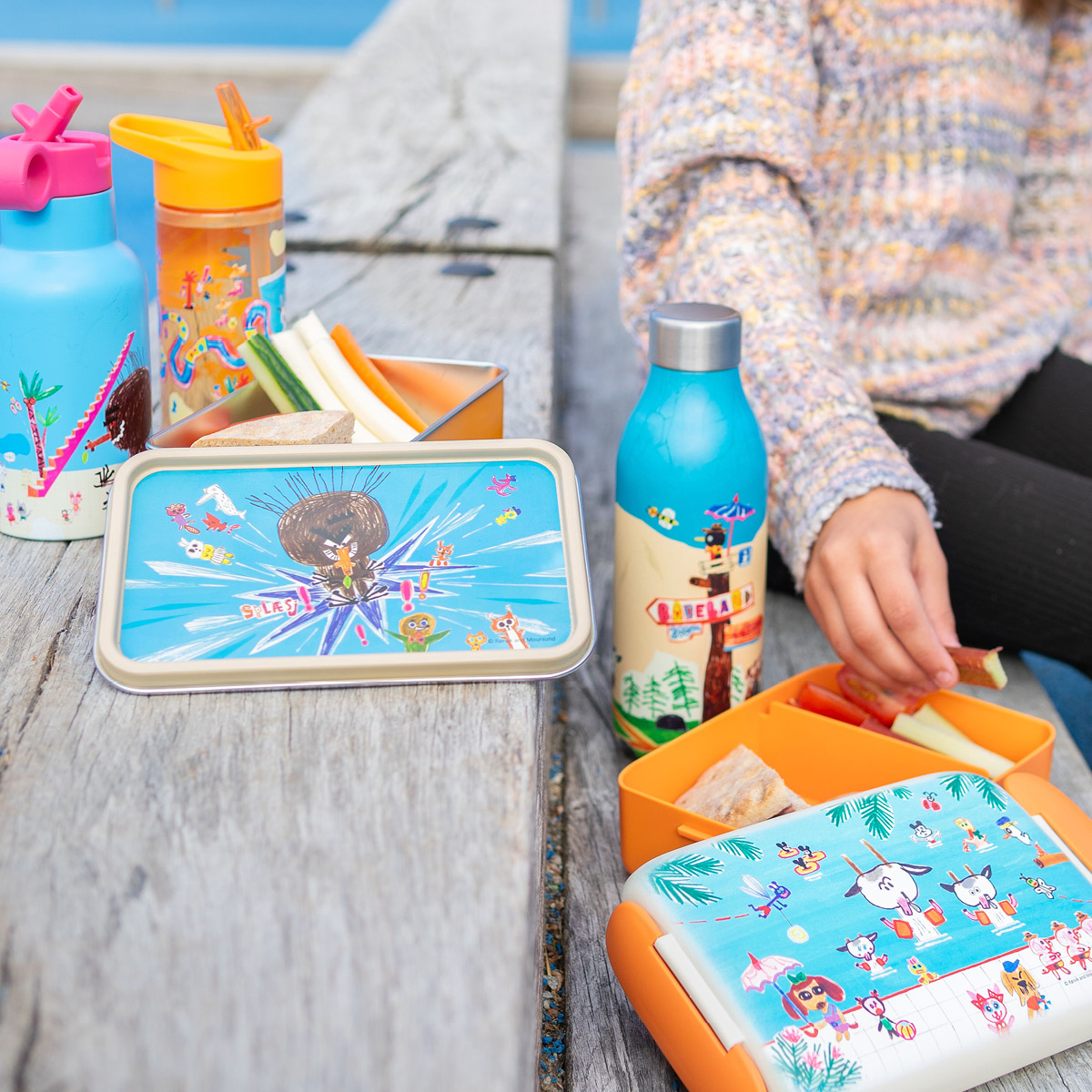 Modern House Bukkene Bruse matlåda 1L orange/multi