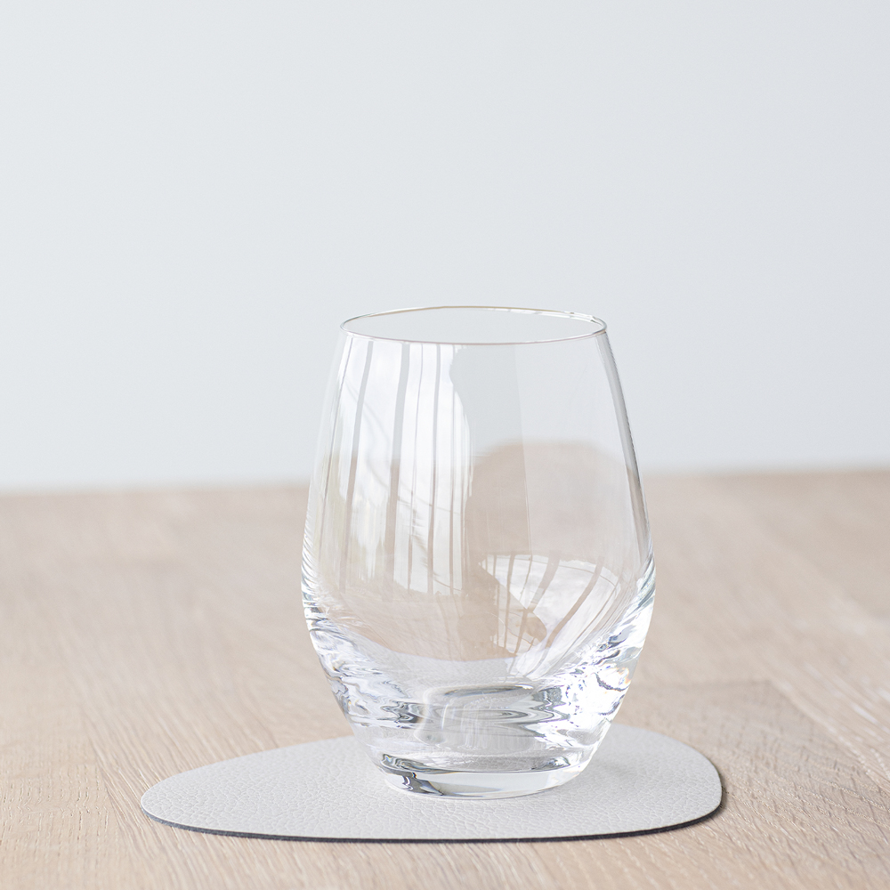 LIND DNA Leather Serene Curve glassunderlag 11x13 cm cream