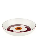 Unikko assiett 20,5 cm vit/vinröd/röd