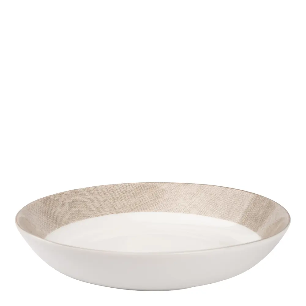 Linen Syvä lautanen 20 cm Beige